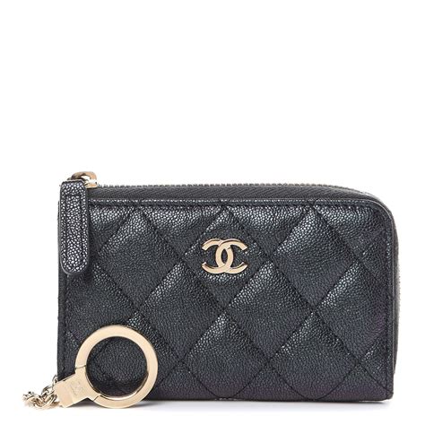 replica chanel key ring|chanel zipped key holder.